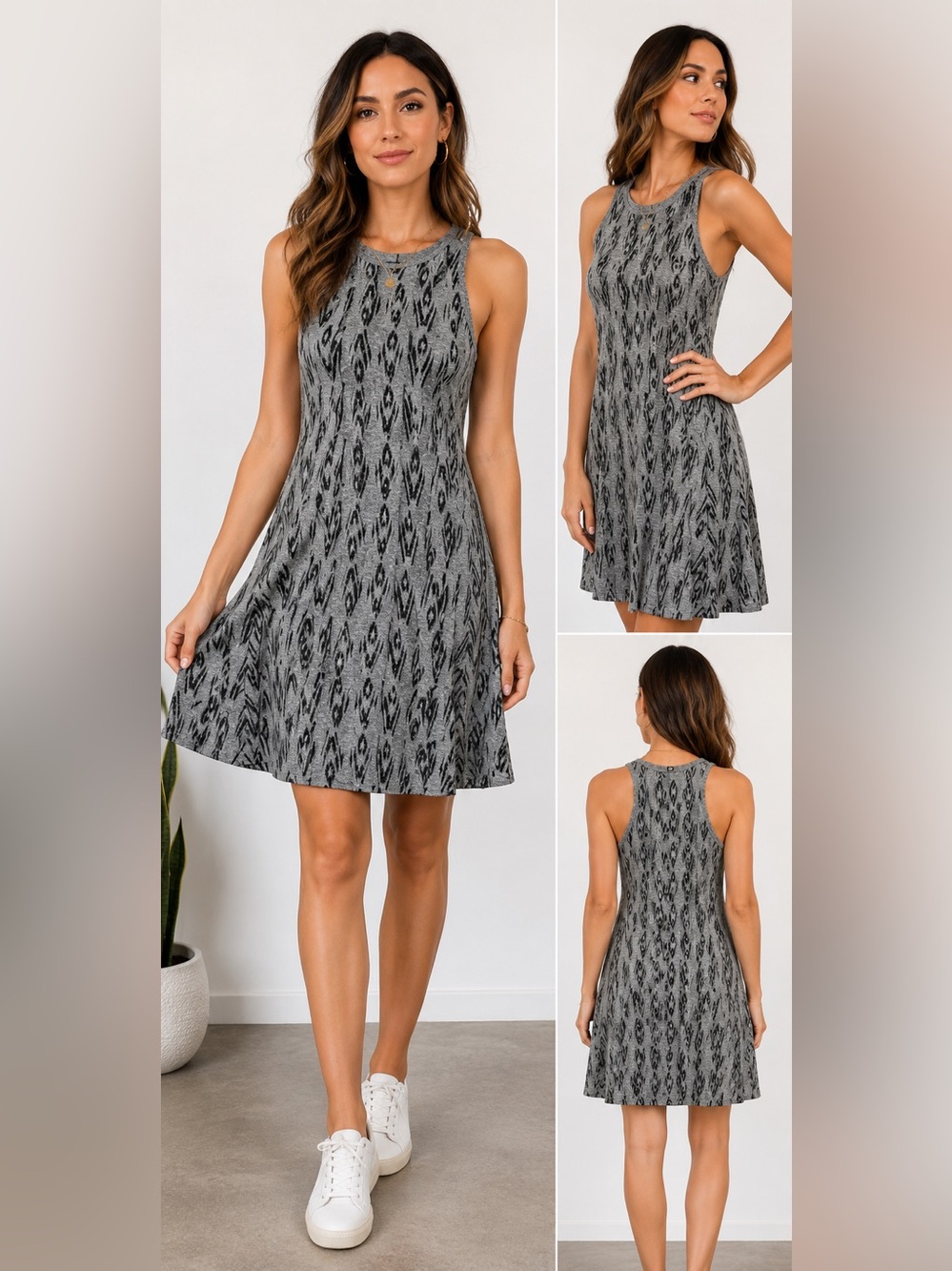 GAP Black Sleeveless Swing Dress